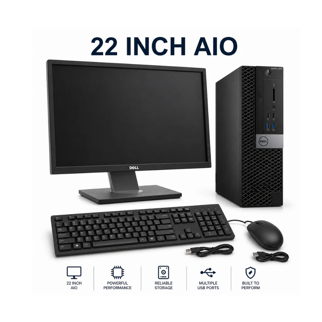 Dell OptiPlex 7040 Small Form Factor (SFF) Desktop 19 Inch All-in-One (AIO) Set | Intel Core i7 6th Gen | DDR4 RAM | SSD | 19 Inch HD Monitor | Keyboard & Mouse | Windows 11 Pro | MS Office | Wi-Fi | 1 Year Warranty | Refurbished - Image 4